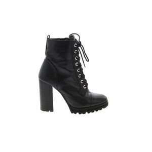 Aldo Black Lace Up Boots With Heel Women's Size 7